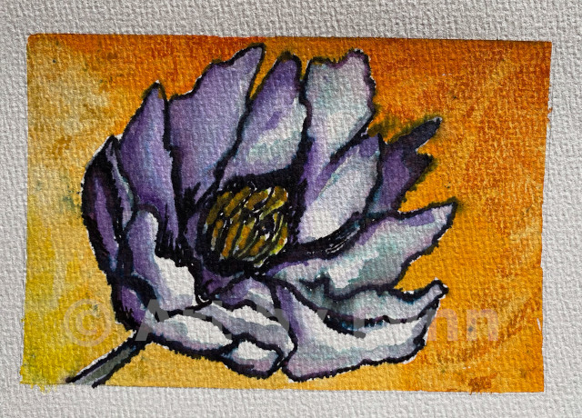 Watercolor of a flower.
